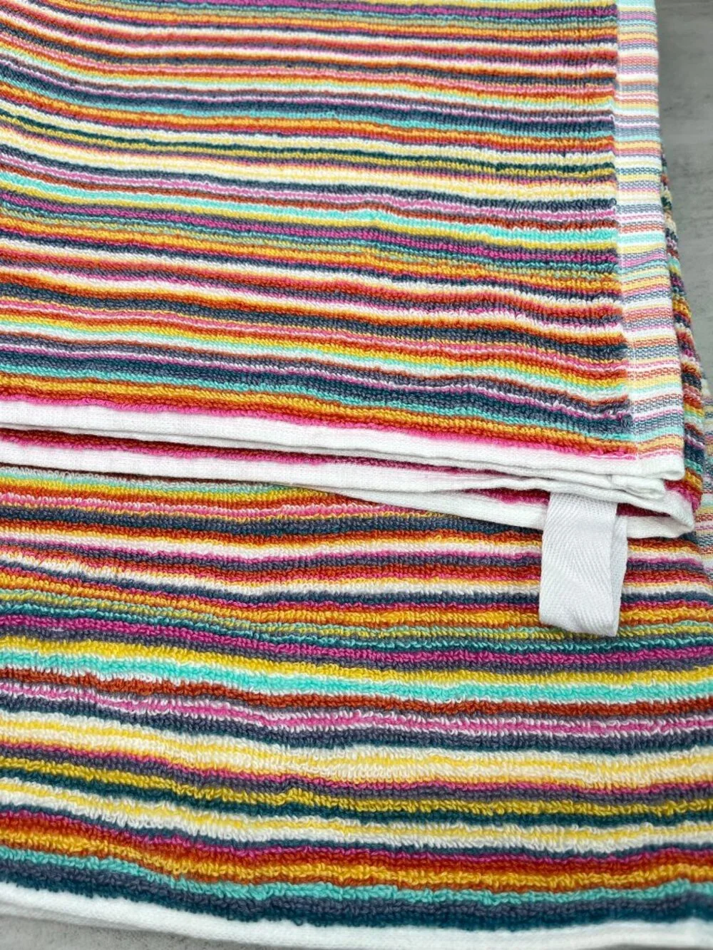 Rachel Zoe Oversized Bath Sheet Rainbow Stripes
